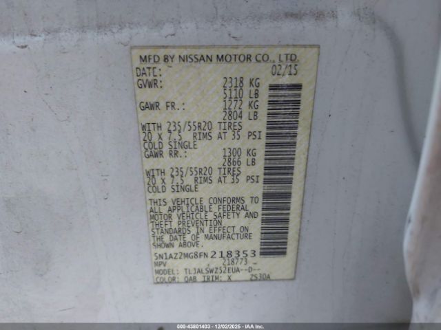 Nissan Murano Platinum Image 11