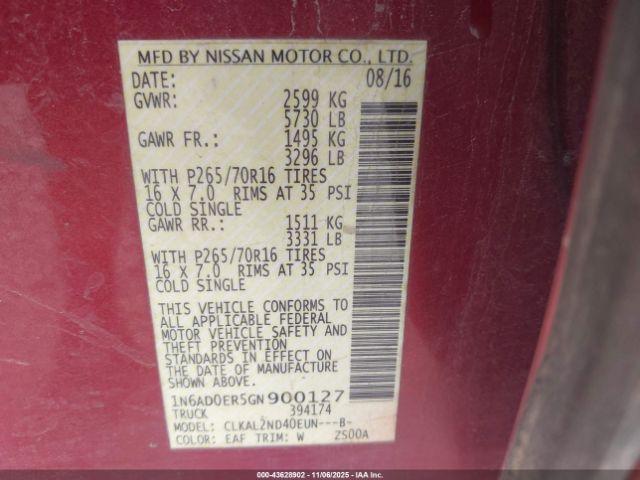 Nissan Frontier Sv Image 8